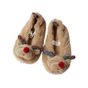 Zara Reindeer Faux Fur Slippers. Size 30/31 = 12.5 - 13.5